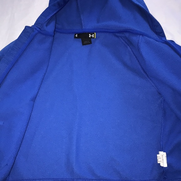 Boys Blue Under Armour Zip-Up Hoodie.  Size 4. - Picture 8 of 13